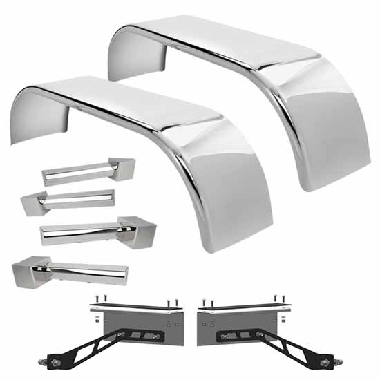 Hogebuilt 105 Inch Full Fender Kit for Kenworth AG380 Air Suspension
