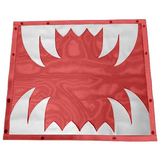 Kenworth Mesh Sabertooth Red Bug Screen W/ White Teeth & Red Trim Kenworth Mesh Sabertooth Red Bug Screen W/ White Teeth & Red Trim