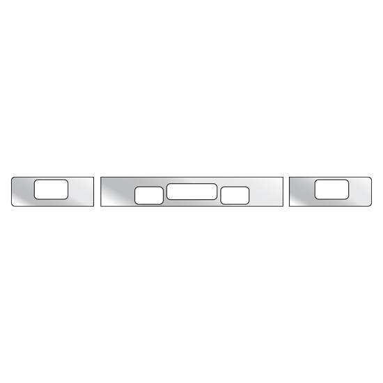 Stainless Steel 3-Piece Bumper Inserts for Freightliner FLD112 and FLD120 (1989–2009)