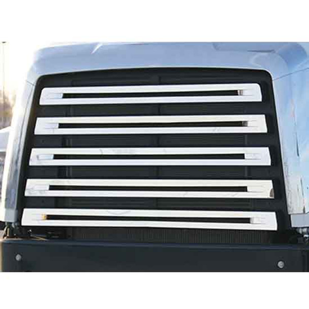 Freightliner 114SD Stainless Steel 5 Slat Grille Cover Freightliner 114SD Stainless Steel 5 Slat Grille Cover