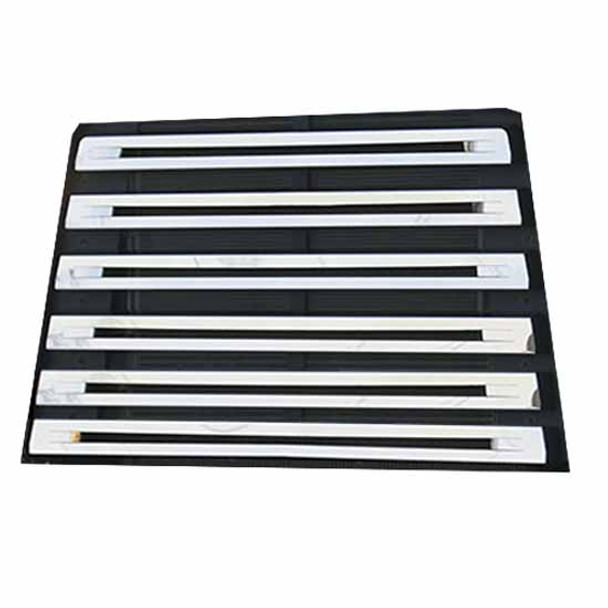 Freightliner 108SD Stainless Steel 6 Slat Grille Cover With Cutouts For Winter Front Freightliner 108SD Stainless Steel 6 Slat Grille Cover With Cutouts For Winter Front