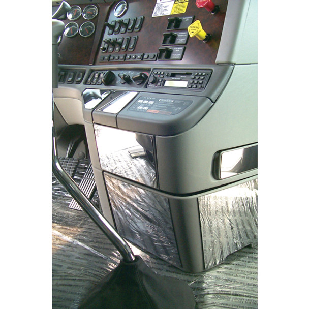 Stainless Steel Trash Can Trim for Freightliner Century and Columbia Models - Driver Side