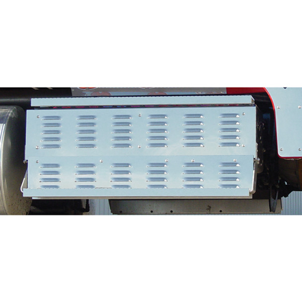 48.3-Inch Stainless Steel Louvered Tool and Battery Box Cover for International 2000-2004 Models