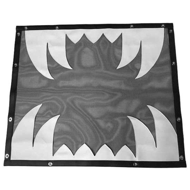International 9900 Mesh Sabertooth Black Bug Screen W/ White Teeth & Snaps