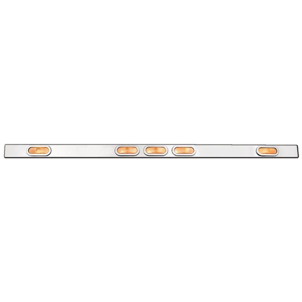 Full Under Bumper Bar with Five Amber LED Lights and Amber Lenses Full Under Bumper Bar with Five Amber LED Lights and Amber Lenses
