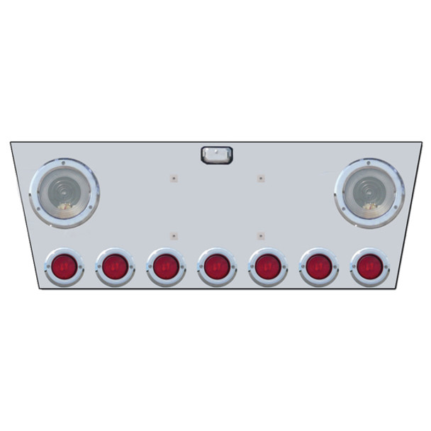 12-Inch Angled Rear Center Light Panel with Backup Lights 12-Inch Angled Rear Center Light Panel with Backup Lights
