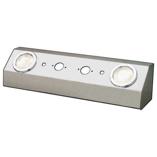 Air Line Box - Double Connection With 2 Round 4 Inch Load LEDs & Plastic Bezels