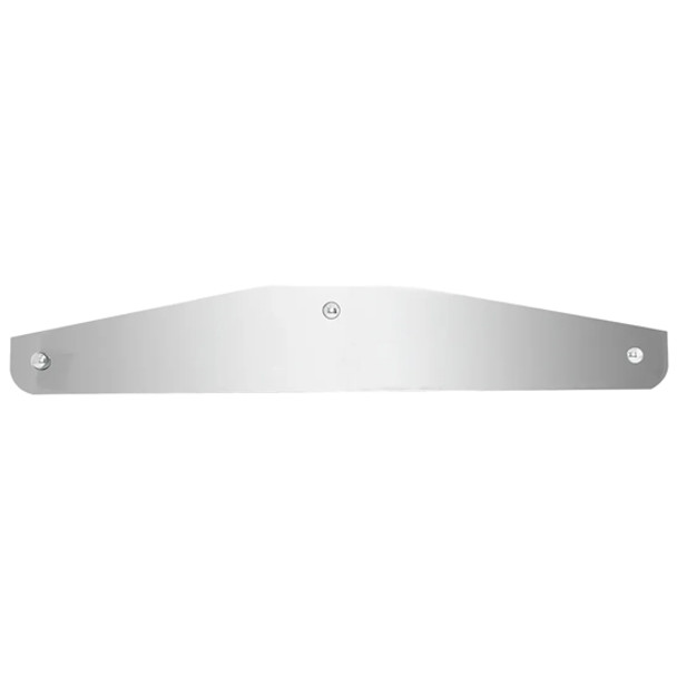 Bottom Mud Flap Plate - 12 x 3 Inch Chrome Plated Steel With 3 Holes Bottom Mud Flap Plate - 12 x 3 Inch Chrome Plated Steel With 3 Holes