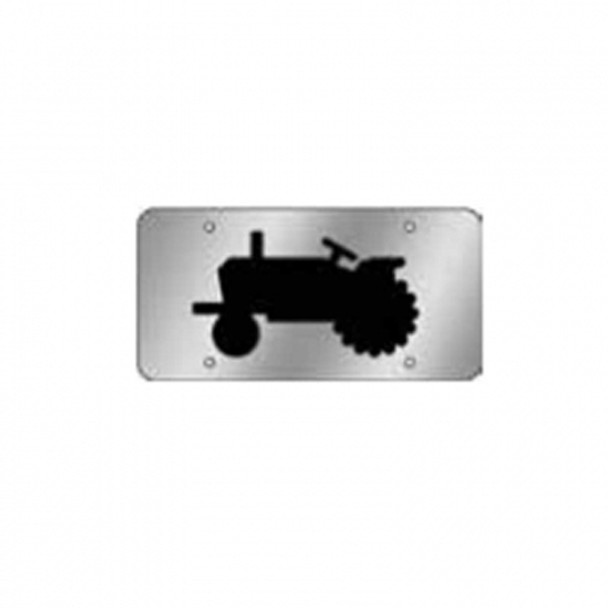 Stainless Steel Tractor Cutout Vanity License Plate