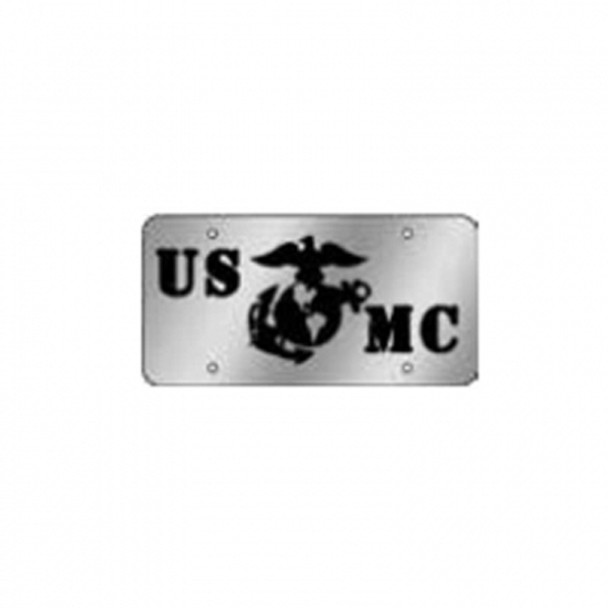 Stainless Steel US Marine Corps Cutout Vanity License Plate
