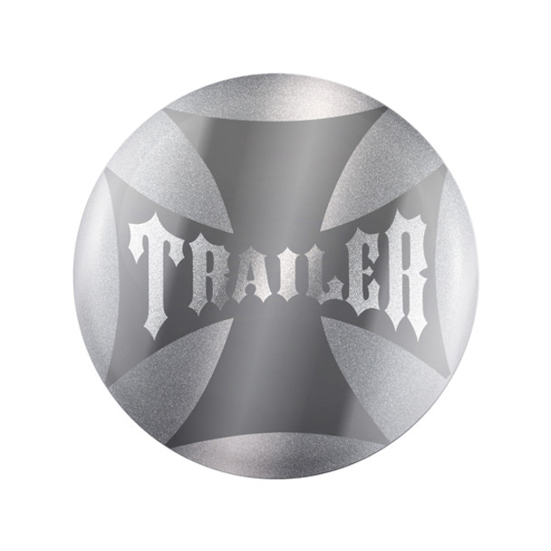 Silver Trailer Maltese Cross Sticker for Air Valve Knob