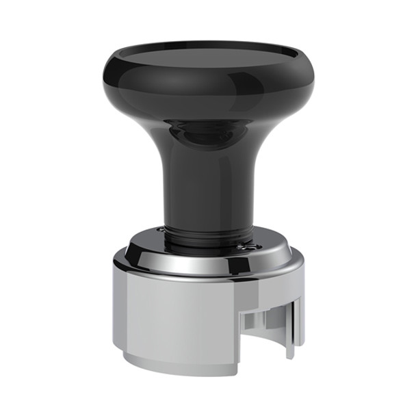 Black Gearshift Knob with 1/2-Inch-13 Thread and Eaton Fuller Style 13/15/18 Shifter Adapter