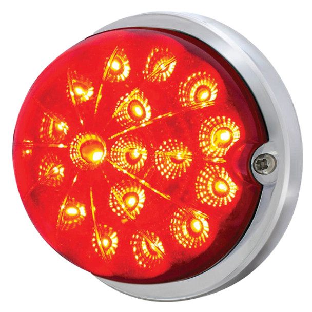 17 Diode Flush Mount Dual Function Watermelon Light Kit - Red LED / Red Lens
