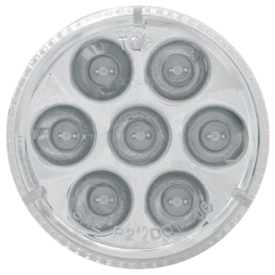 7 Diode 2 Inch Round Clearance Marker Light - Red LED / Clear Lens