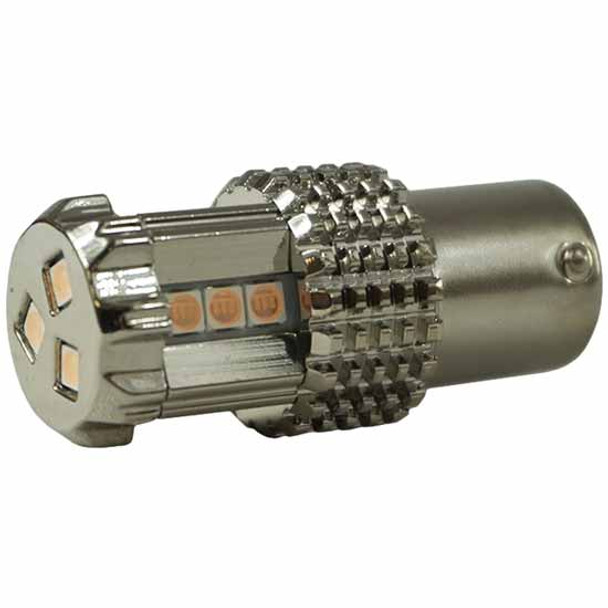 Pink LED 15 Diodes 1156 Bulb with Chrome Aluminum Housing for Watermelon Glass Lens Pink LED 15 Diodes 1156 Bulb with Chrome Aluminum Housing for Watermelon Glass Lens