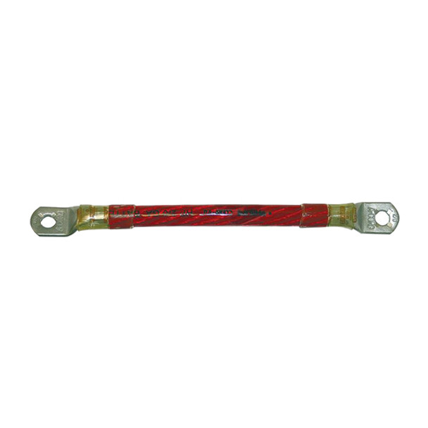 8-Inch Translucent Red Battery Jumper Cables