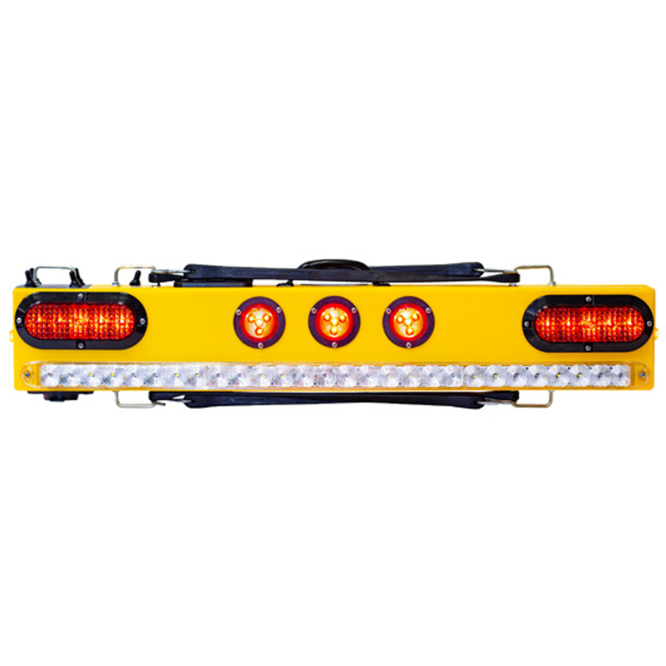 TowMate 37 Inch  Lithium Powered Wireless Tow Light Bar With Strobe and Worklight W/ 7 RV Pin Transmitter