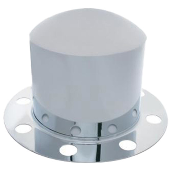 Chrome Dome Rear Axle Cover 2 PC Kit W/ 8 Holes For 33 MM Lug Nuts For Hub Pilot Wheels