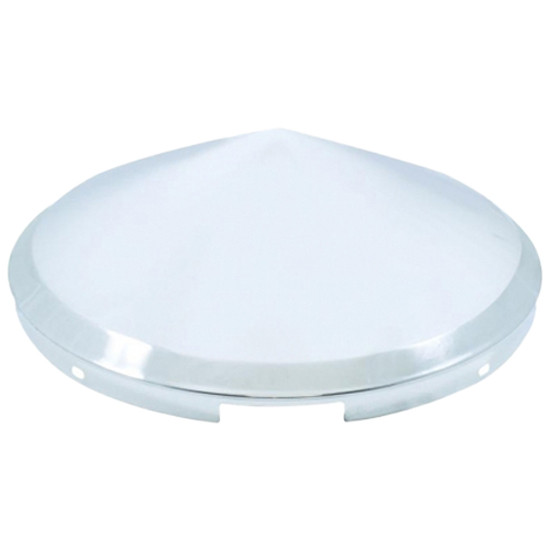 Chrome Even Notched Pointed Front Hubcap W/ 7/16 Inch Lip