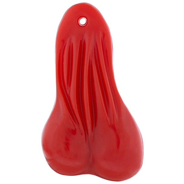 8.25 Inch Large Red Low Hanging Rubber Bull Balls For Trailer Hitch Or Bumper