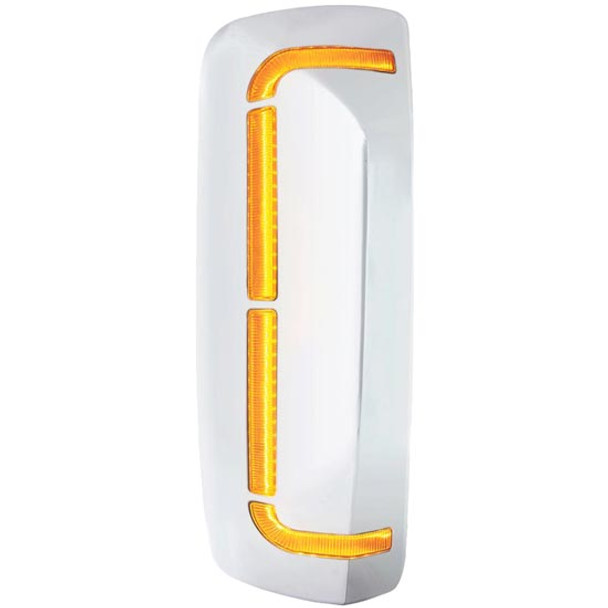 Volvo VNL Chrome Plastic Mirror Cover, Passenger Side W/ 59 LED Sequential Turn Signal Volvo VNL Chrome Plastic Mirror Cover, Passenger Side W/ 59 LED Sequential Turn Signal