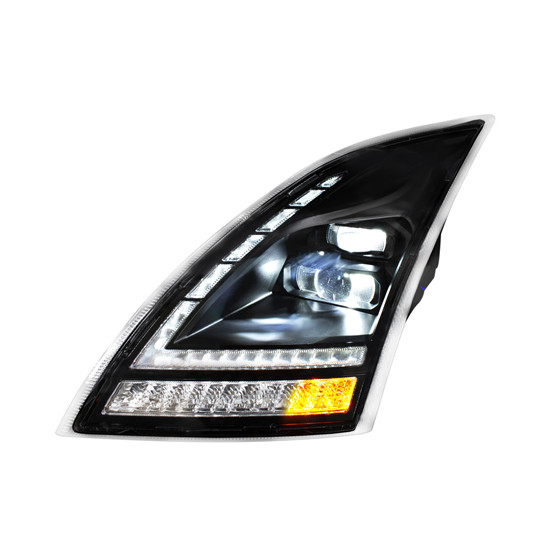 Full LED Blackout Headlights with Sequential Turn Signal for Volvo VNL Gen III - Driver Side