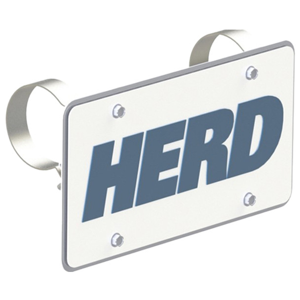 Herd SS License Plate Holder Kit 100MM With Clamps For 4 Inch Tube Size
