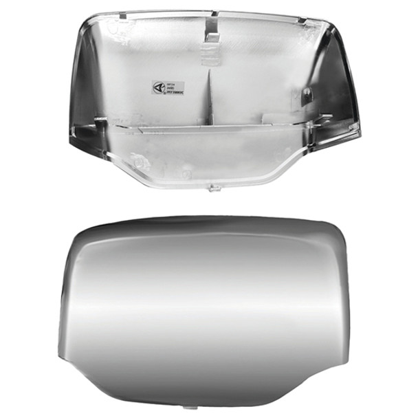 Chrome Hood Mirror Cover for Kenworth T680 (2013 - 2021) and Peterbilt 579 (2013 - 2022) – Passenger Side Chrome Hood Mirror Cover for Kenworth T680 (2013 - 2021) and Peterbilt 579 (2013 - 2022) – Passenger Side