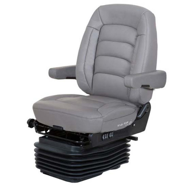Bostrom Wide Ride II Plus Serta Low Base Mid-Back Seat With Armrests - Gray Ultra-Leather Bostrom Wide Ride II Plus Serta Low Base Mid-Back Seat With Armrests - Gray Ultra-Leather