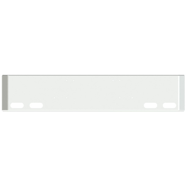 20-Inch Chrome American Road Runner Mitered Corner Bumper with 4 Oval Light Holes For Freightliner Classic 120, XL,  FLC120, FLT Cabover 20-Inch Chrome American Road Runner Mitered Corner Bumper with 4 Oval Light Holes For Freightliner Classic 120, XL,  FLC120, FLT Cabover