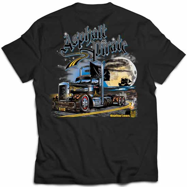 Big Rig Tee Asphalt Pirate Short Sleeve T-Shirt - Medium