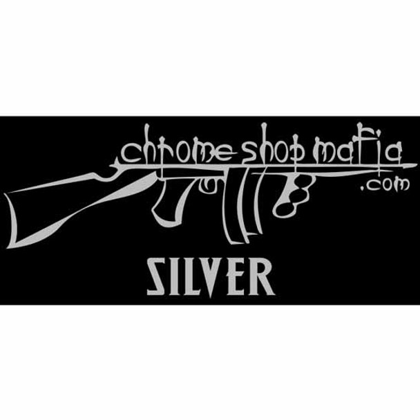 Chrome Shop Mafia 7-Inch Tommy Gun Decal - Silver