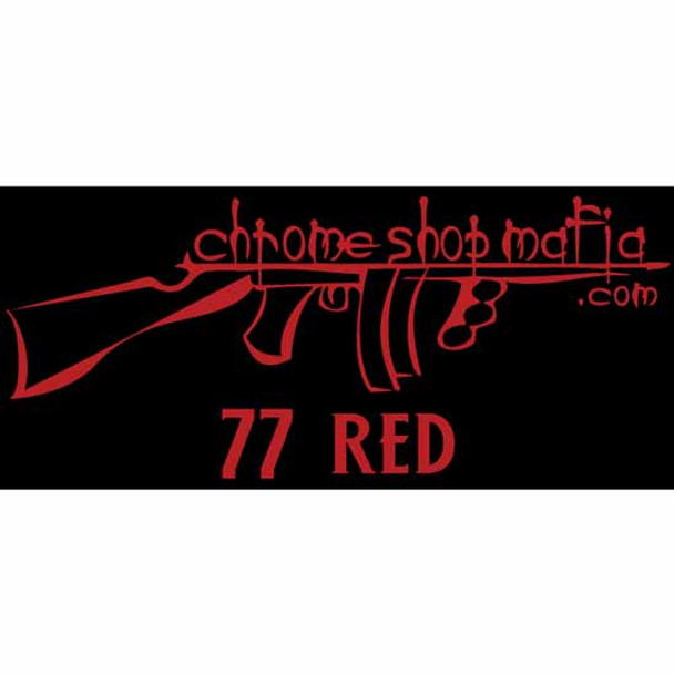Chrome Shop Mafia 10-Inch Tommy Gun Decal - 77 Red