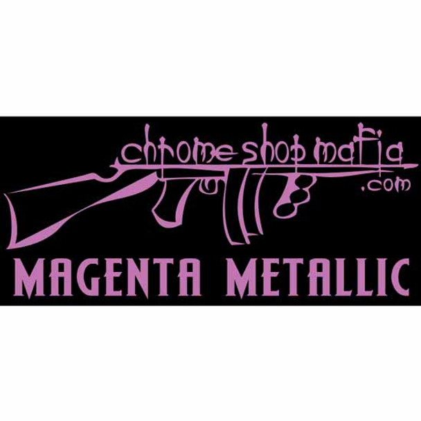 Chrome Shop Mafia 10-Inch Tommy Gun Decal - Magenta Metallic
