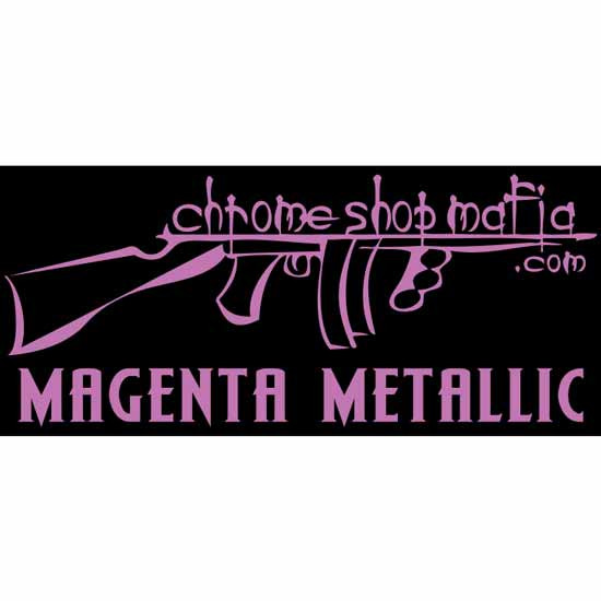 Chrome Shop Mafia 24-Inch Tommy Gun Decal - Magenta Metallic