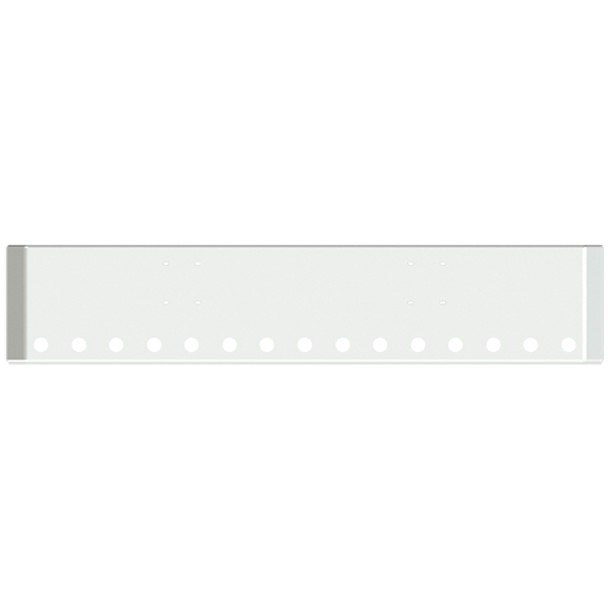 18-Inch American Road Runner Mitered Corner Bumper with 15 Round 2" Light Holes For International 9900I,  9900IX 18-Inch American Road Runner Mitered Corner Bumper with 15 Round 2" Light Holes For International 9900I,  9900IX
