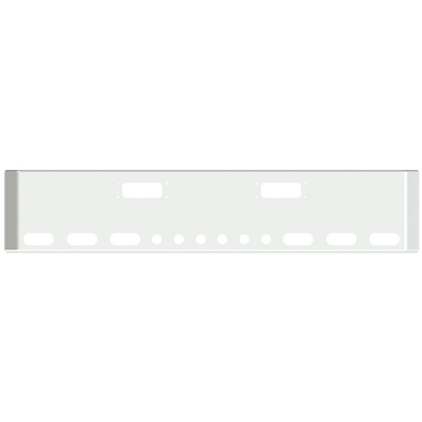 20-Inch Chrome American Road Runner Mitered Corner Bumper with Tow Cutouts – Fits Peterbilt 352 & 359