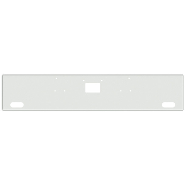 Peterbilt 357 378 379 18 Inch American Eagle Stainless Steel Bumper W/ Tow & Corner Oval Light Holes By Valley Chrome