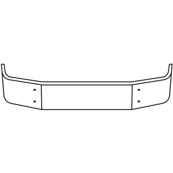 Volvo VNM Gen I 1998- 2003 16 Inch Set Back Axle Stainless Steel Bumper By Valley Chrome