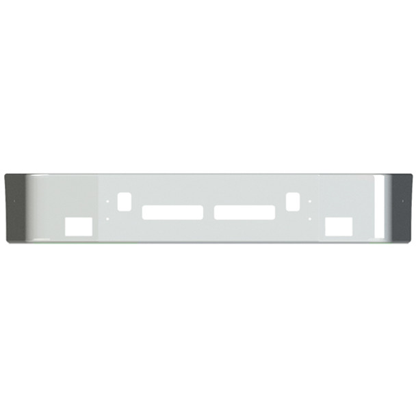 20-Inch Stainless Steel Wrap-Around Bumper with Tow and Fog Holes for Volvo VNL Gen I, II, III
