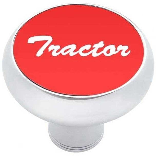 Chrome Air Valve Knob Red Tractor Aluminum Sticker