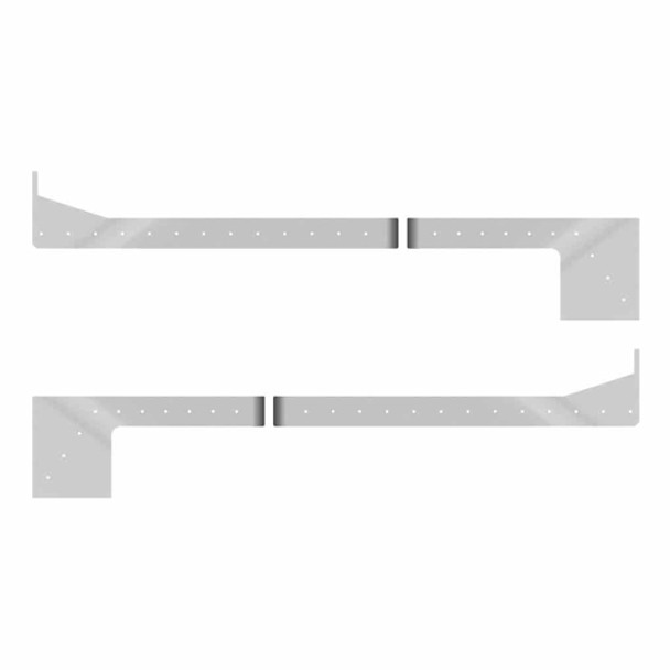 78 Inch Stainless Steel Southern Style Cowl, Cab, Sleeper & Ext. Panel Kit W/ 46- 3/4 Inch Light Holes For Peterbilt 378, 379