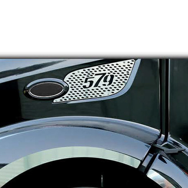 Stainless Steel Hood Vent Trim W/ 579 Cut Out For Peterbilt 579