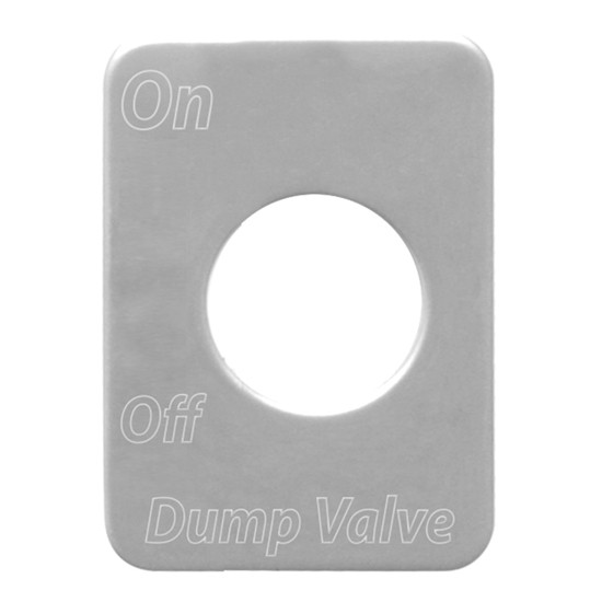 Stainless Steel Dump Valve Switch Plate For Peterbilt