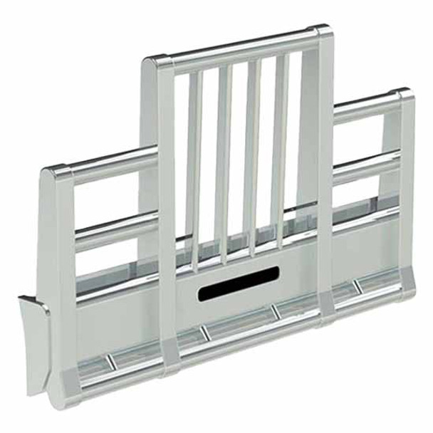 Super Road Train Grille Guard W/ Slam Latch, Lift Assist & Vertical Tubes By Herd For Kenworth W900L, W900L Aerocab