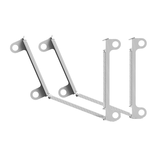 12 Inch Aluminum Air Intake Light Brackets W/ 4 Amber LED/ Clear Lens For Kenworth W990