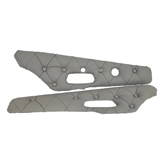 Quilted Diamond Vinyl W/ Buttons AeroCab Headliner Sides- Black For Kenworth T660, T880 & W900