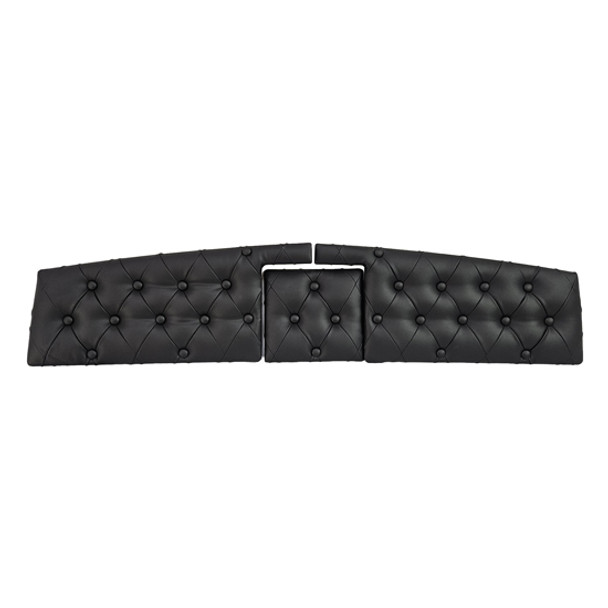 Quilted Diamond Vinyl W/ Buttons Non-AeroCab Upper Console Headliner Cover W/ Air Horn Hole- Steel Blue For Kenworth T660, T880 & W900