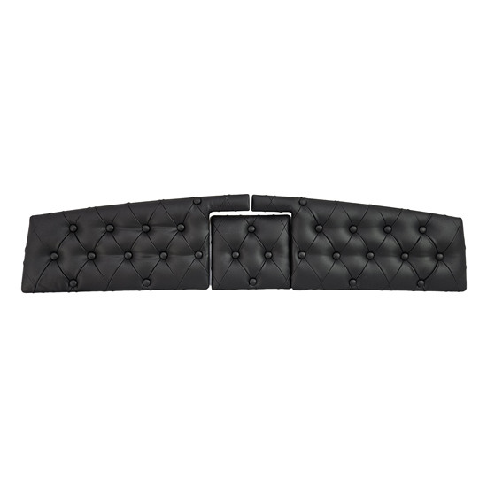 Quilted Diamond Vinyl W/ Buttons Non-AeroCab Upper Console Headliner Cover W/ Air Horn Hole- Gray For Kenworth T660, T880 & W900