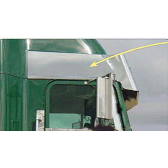 Stainless Steel Rivet Mount Above Door Trim For Freightliner Classic/ FLD Condo W/ Door Mounted Mirrors